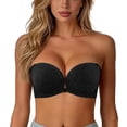 thumbnail image 2 of Front Closure Strapless Bras for Women Wireless Seamless Push Up Bra Bandeau Bra, 2 of 5
