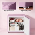 thumbnail image 5 of 1.1 Cu.Ft Small Upright Freezer, Compact Corner Freezer with 5-Level Adjustable Thermostat, Reversible Door & Removable Shelf, Mini Freezer for Apartment Dorm Office, Silver, 5 of 9