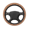 thumbnail image 5 of Cauagu Autumn Pumpkins Gingham Print Car Steering Wheel Cover - Universal Car Accessory for Diverse Cars for Steering Wheel with a Diameter of 14.5"-15", 5 of 7