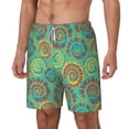 thumbnail image 2 of Uemuo Colourful Tie Dye Pattern Mens Swim Trunks Quick Dry Board Shorts with Mesh Lining, Stretch Beach Shorts Quick Dry No-Chafing Board Shorts-3X-Large, 2 of 9