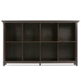 thumbnail image 4 of Simpli Home Amherst 57 inch Wide Solid Wood Transitional 8 Cube Storage Sofa Table in Hickory Brown, 4 of 8