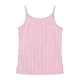 thumbnail image 7 of Rggeeun Toddler Girls Blouses Cute Striped Pattern Spaghetti Strap Sleeveless Camisole Flowy U Neck Knit for Summer Play Sports Cozy Tops,Pink,11-12 Years, 7 of 7