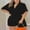 Black, variant on Womens Spring Summer Romper V‑Neck Bat Sleeve High Waist Casual Short One Piece Jumpsuit Alternative White S