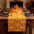 thumbnail image 4 of Halloween Table Runner,Pumpkin Printed Long Fabric Table Cover,Foldable Multi Use Cloth for Dining Sideboard Sofa Fall Holiday Styling(Yellow), 4 of 9