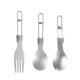 thumbnail image 5 of Al aire libre plegable tenedor cuchara Spork vajilla herramienta portátil viaje Camping, 5 of 7