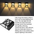 thumbnail image 3 of Luz de pared con energía solar, patio al aire libre, jardín, patio, lámpara de pared LED, lámpara de cubierta recargable, luz cálida 6 piezas Monstrate HA000803-01B, 3 of 5