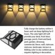 thumbnail image 3 of Luz de pared con energía solar, patio al aire libre, jardín, patio, lámpara de pared LED, lámpara de cubierta recargable, luz cálida 6 piezas Monstrate HA000803-01B, 3 of 5