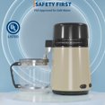 thumbnail image 2 of 4L Stainless Steel Countertop Water Distiller Machine Glass Container Home Water Purifier 0.25 Gal/Hour Distilled Water Maker Golden, 2 of 7