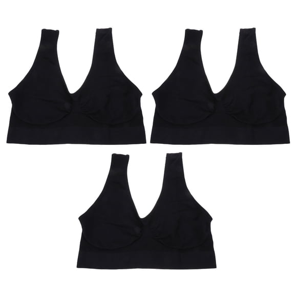 FENGGUIQU 3Ud Sujetadores Fitness Sin Negro Para Running Y Yoga Mujer Cómodo