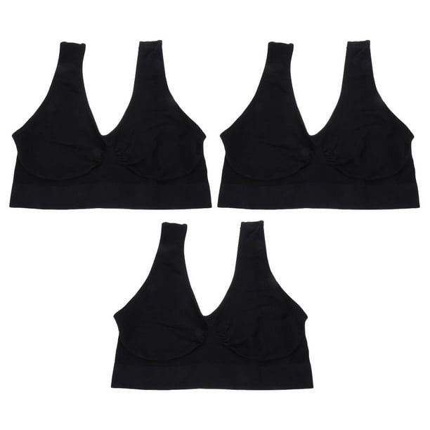 FENGGUIQU 3Ud Sujetadores Fitness Sin Negro Para Running Y Yoga Mujer Cómodo
