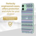 thumbnail image 2 of Case Yard iPhone-12-Mini Case Clear Soft & Flexible TPU Ultra Low Profile Slim Fit Thin Shockproof Transparent Bumper Protective Cover Drop Protective Cell Phone Cases (Purple Aztec), 2 of 8