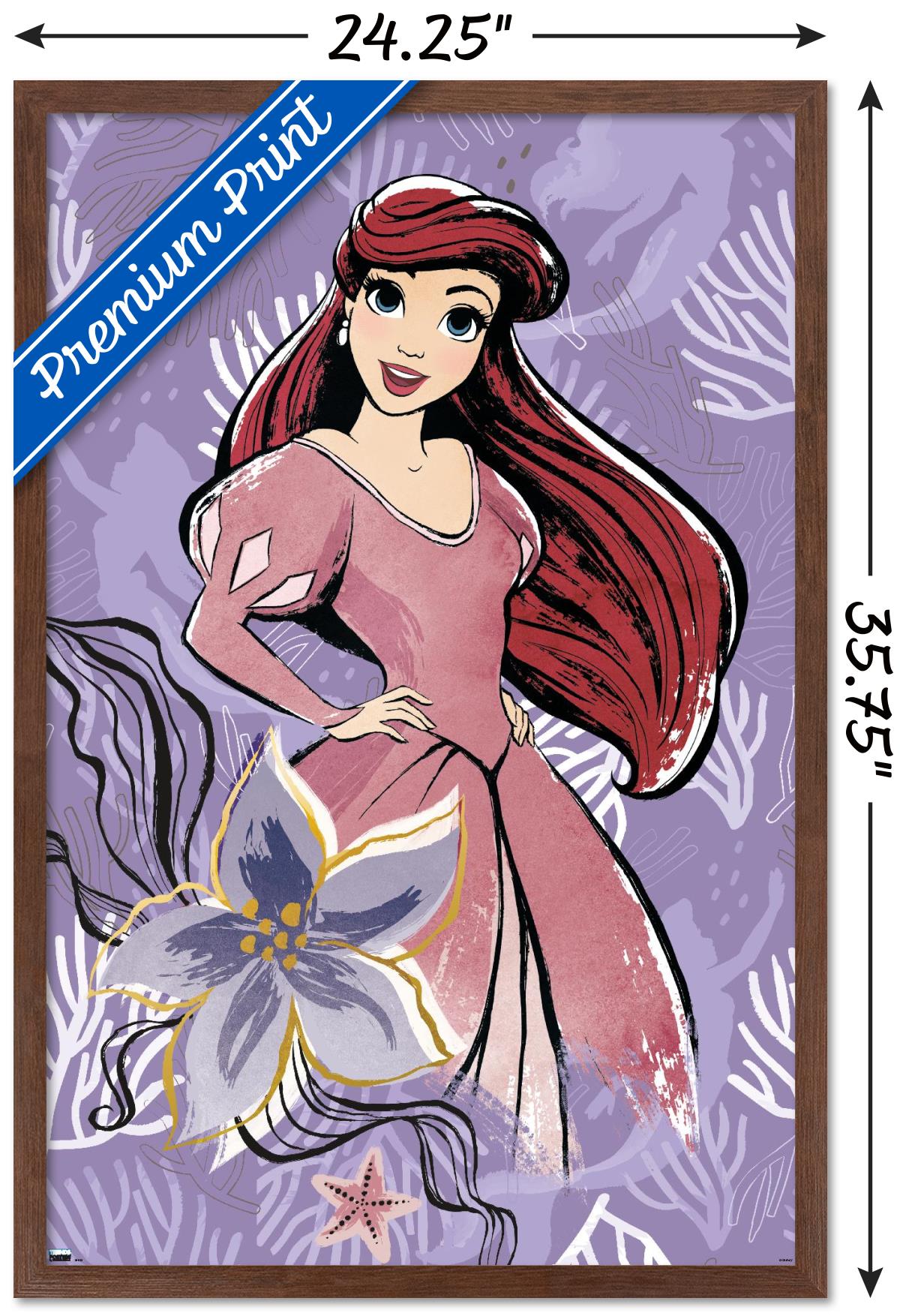Disney Ultimate Princess Celebration - Ariel Wall Poster, 22.375" x 34", Framed