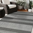 thumbnail image 5 of 5' X 8' Blue and Gray Striped Stain Resistant Indoor Outdoor Area Rug Color: Silver, Size: 5'3" x 8', 5 of 10