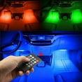 thumbnail image 1 of Haofy Tira de Luz Interior de Coche, 4 Piezas Tira LED Coche Exterior, Impermeable LED Iluminación Interior del Coche, 48 Lámparas de Luz de Neón Música Activada, Kit de Auto Decoración 12V Multicolor Khall LS-CL-5V-USB, 1 of 5