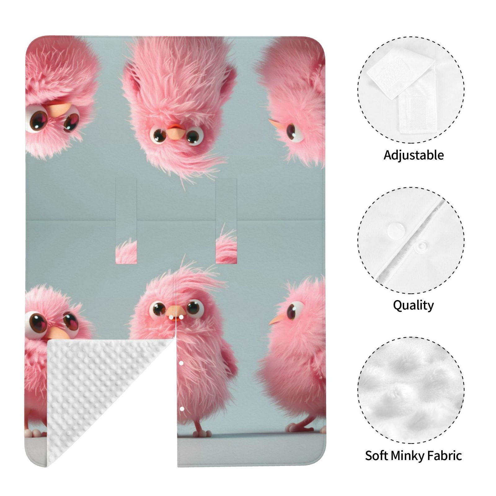 Car Seat Cover Baby - Adorable Pink Birds Breathable Infant Car Seat Cover for Baby Carseat, Lightweight Comfort Baby Essentials Must Haves Newborn Stuff for Girl Boy
