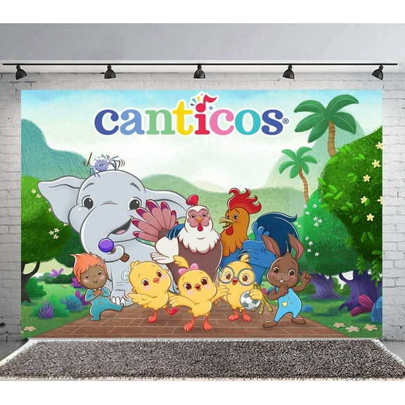 Canticos Backdrop Banner Party Supplies Poster Movie Theme Background for Photography Birthday Decorations