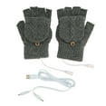 thumbnail image 1 of Guantes de mano USB, guantes calefactables con calentador USB, guantes calefactores de medio dedo, guantes calefactores de punto USB, artesanía excepcional, 1 of 8