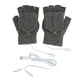 thumbnail image 1 of Guantes calefactables con USB, sin dedos, electrónicos, de punto, para hombre y mujer, color gris oscuro, para invierno, 1 of 14