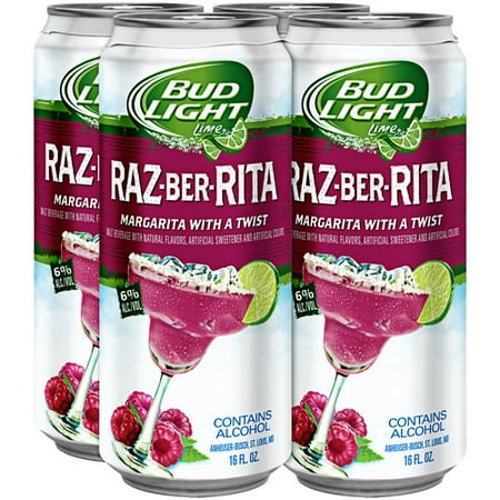 Bud Light Lime Raz-Ber-Rita, 4 pack, 16 fl oz