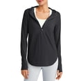 thumbnail image 1 of Sudadera con capucha de manga larga Shirt G4Free SPF 50+ para mujer, color negro, 1 of 6