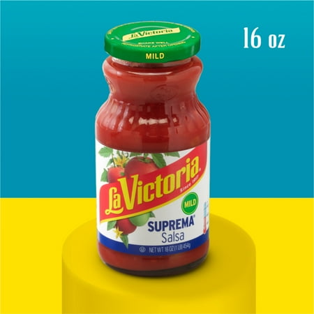 LA VICTORIA SUPREMA Mild Salsa, Shelf-Stable, 16 oz Glass Jar