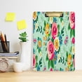 thumbnail image 5 of FMSHPON Retro Floral Clipboard Hardboard Wood Nursing Clip Board and Pull for Standard A4 Letter 13x9 inches, 5 of 7