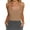 Khaki, variant on Lufly Tank Tops for Women Sexly Sleeveless Tops Solid U Neck Tight Cotton Rib Racerback Vest,White,S