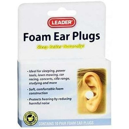 Leader Foam Ear Plugs, 20 CT - Compare to Flents