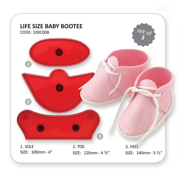 JEM Cutters Baby Bootie Cutter Set - Large