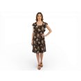 thumbnail image 1 of Chemin de Moda Robe Midi à Fleurs pour Femme à Manches Volantées, Robe d'Été à Encolure Carrée, 1 of 1