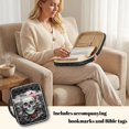 thumbnail image 3 of ZUXONGSY Skull Moon Flower Print Bible Case for Women Portable Bible Protector Large Handbag with Pen Slots Journal Case for Daily Use, 3 of 7