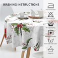 thumbnail image 5 of Merry Christmas Tablecloth Xmas Round Tablecloth 60 Inch Holiday Washable Table Cloth Cover for Farmhouse Outdoor Picnic Home Kitchen Party Decor, 5 of 6