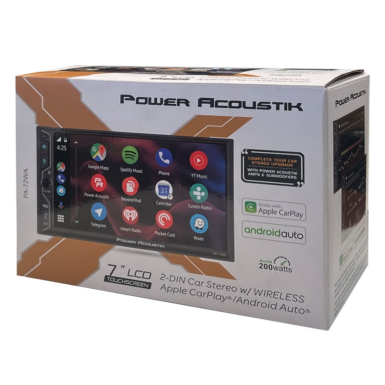 Power Acoustik PA-72WA 2-DIN Car Stereo Head Unit – 7” Touchscreen