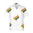 thumbnail image 3 of Camisas con estampado 3D de la bandera del arcoíris LGBT para hombres y mujeres, blusas de manga corta con solapa, estilo callejero, a la moda, con personalidad, para verano, 3 of 5
