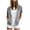 Gray, variant on Zip Up Hooded Shirts for Women, Short Sleeve Open Front Jacket, Loose Plus Size Casual Summer Blouse for Women