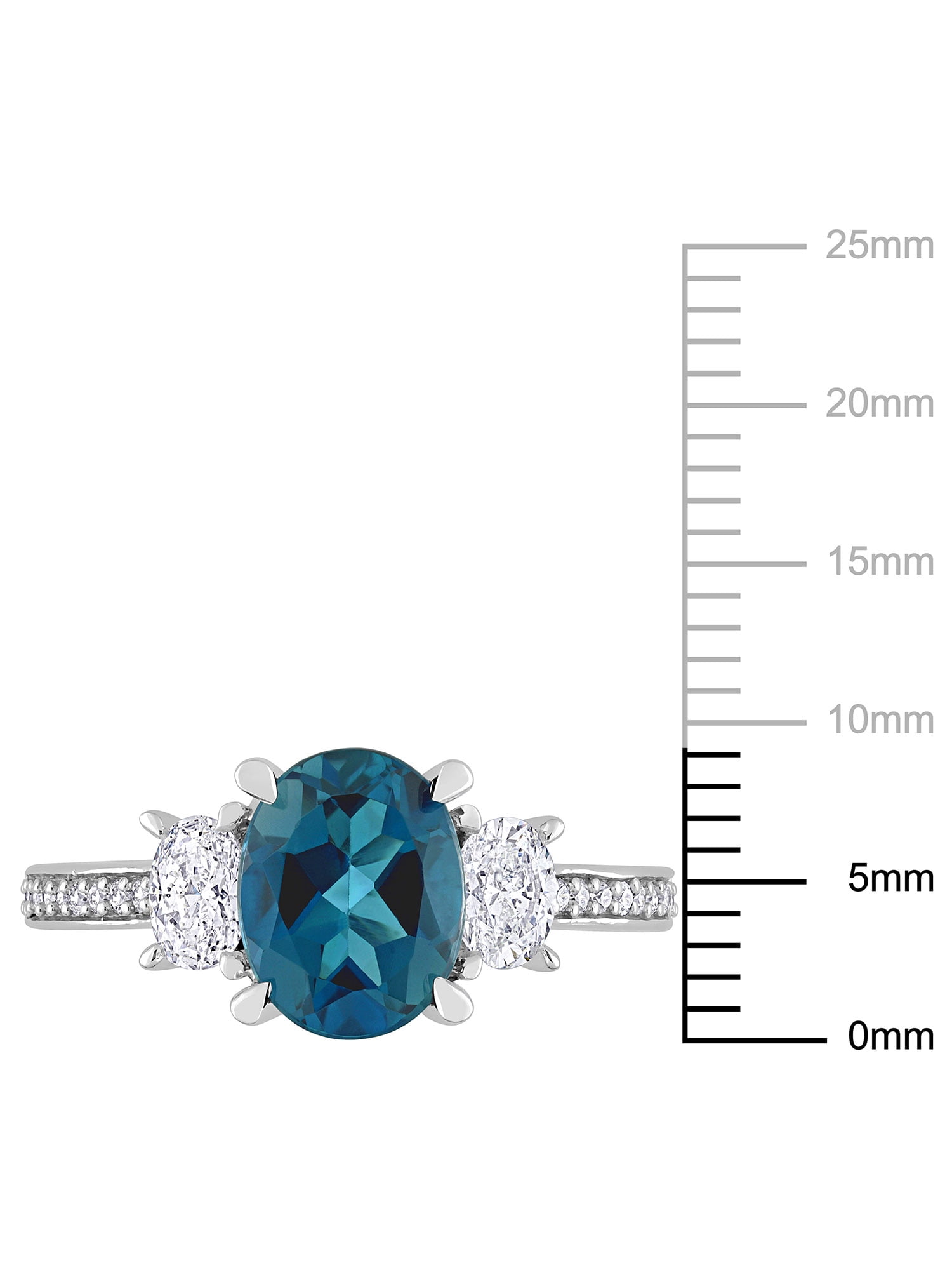 Everly Women's Topaz 14K White Gold Engagement Ring