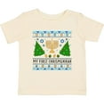 thumbnail image 3 of Inktastic My 1st Chrismukkah Sweater Style with Menorah and Trees Boys or Girls Baby T-Shirt, 3 of 5