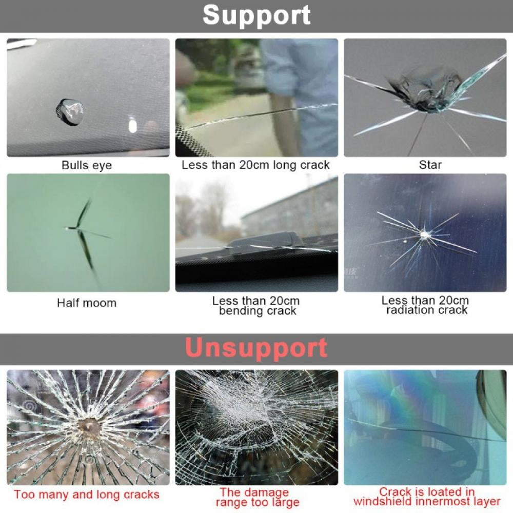 WASAIQI Glass Repair Kit, Car Windshield Crack Repair Resin Kit, Easy to  Use Automotive Glass Nano Repair Fluid Glue, Scratch Chip Cracks Repair  Kit(2