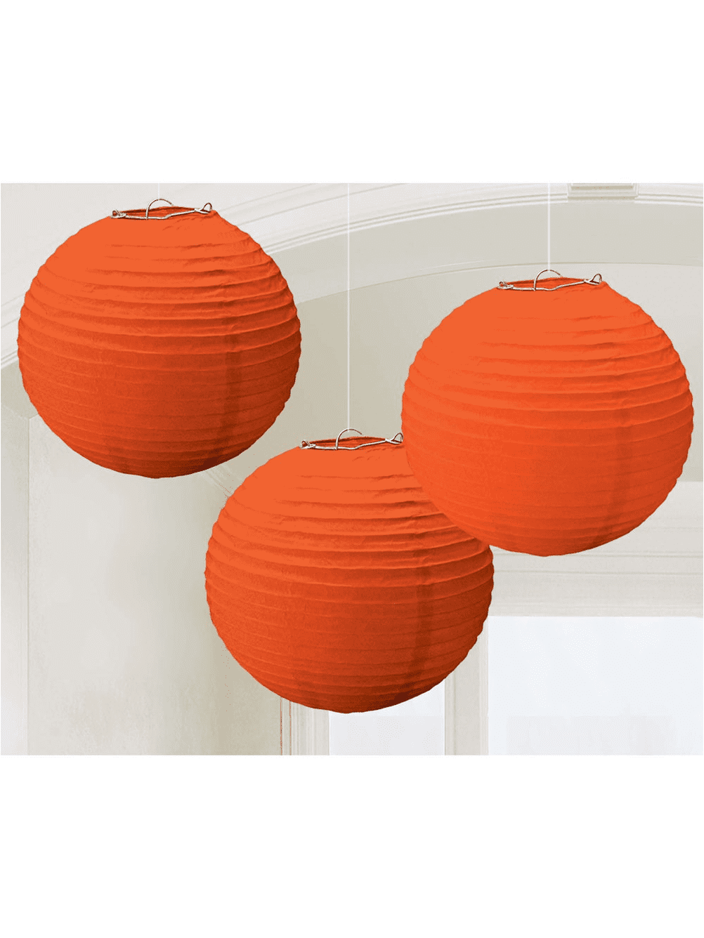 Orange Paper Lanterns (3ct)