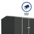 thumbnail image 2 of Absco AB1005 10 x 10 ft. Premier Metal Storage Shed - Monument Gray, 2 of 12