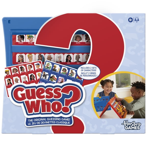 Guess Who? Board Game Original Guessing Game, Easy to Load Frame, Double-Sided Character Sheet, 2 Player Games for Kids, Ages 6 