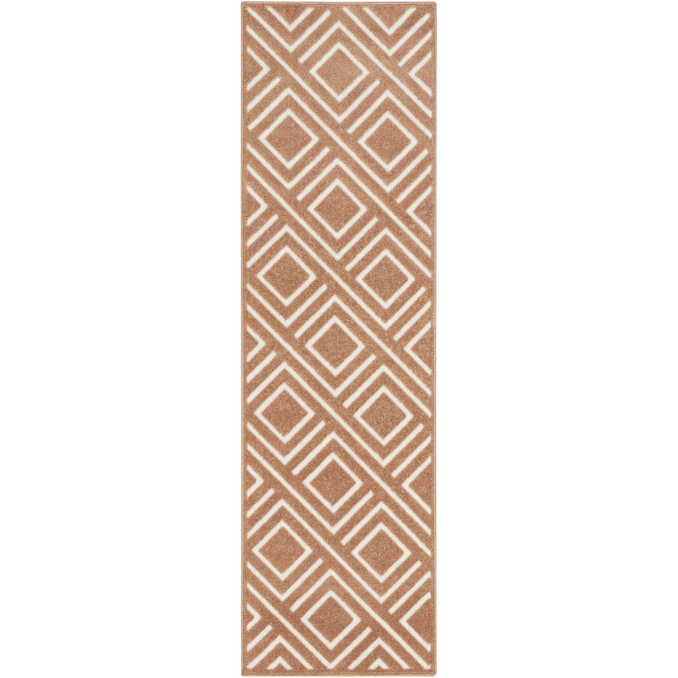 Nourison Care Free 2' x 6' Copper Modern Indoor Rug