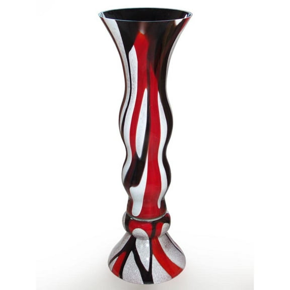 Elegant and Modern Decorative Classical Glass and Marble Vase for Housewarming Gift - 38" Glass Vase, Melody