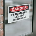 thumbnail image 4 of Flammable Liquids Stored Here OSHA Danger Vinyl Decal Label 14 Inch x 10 Inch - 5 Pack, 4 of 6