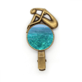 thumbnail image 1 of Épingle à Cheveux Nature Image Science de l'Eau Océan Broche Vintage Métal, 1 of 3