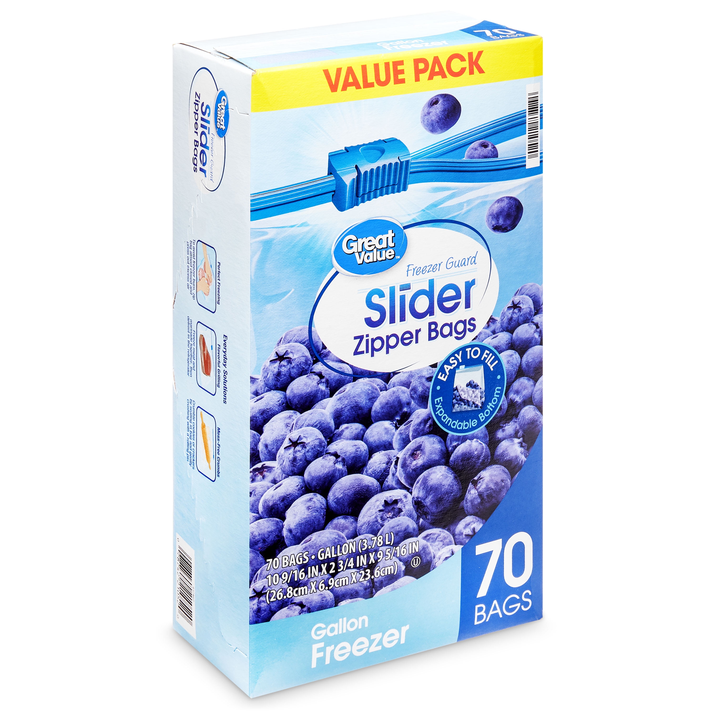 Kroger® Stand & Fill Slider Freezer Bags 1 GALLON 9.5 INCH X 10.5625 INCH X  3 INCH 1 PACK 25 COUNT, 25 ct - City Market