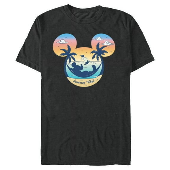 Disney Mickey Mouse & Pals Beach Vacation Summer Vibes- Short Sleeve Blended T-Shirt for Adults - Customized-Dark Heather
