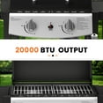 thumbnail image 5 of LHRIVER 2 Burner Gas Grill with Side Table, Portable Outdoor Barbecue Cooking BBQ, 20000BTU, 5 of 7