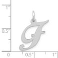 thumbnail image 2 of 14K White Gold Charm Pendant 20 mm 14-21 Medium Fancy Script Initial F Char, 2 of 3