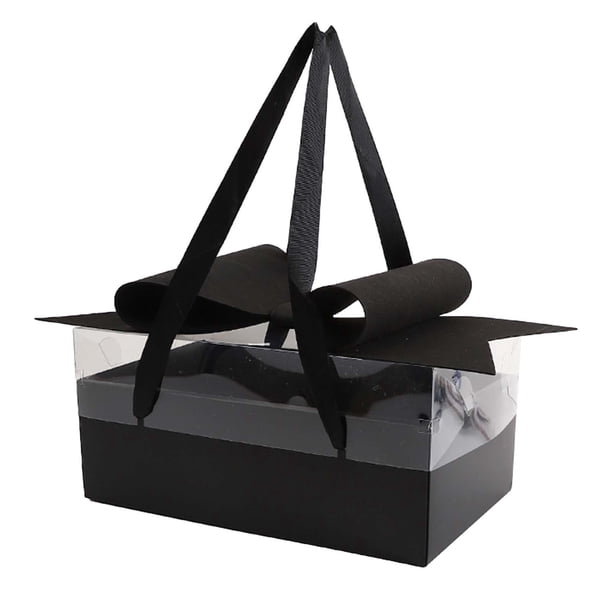 Caja de regalo para el día de San Valentín, caja de flores, regalos románticos únicos para el día de San Valentín para ella, suministros para fiestas Negro